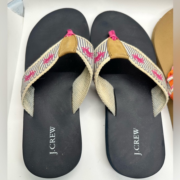 2 pair J.‎ Crew flip flops size 6 women’s - Picture 3 of 7